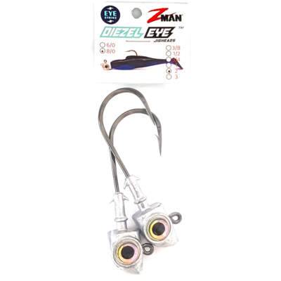 hide2個目 Diezel Eye Jigheads 2 oz 8/0 Hook (Retail 2-Pack)