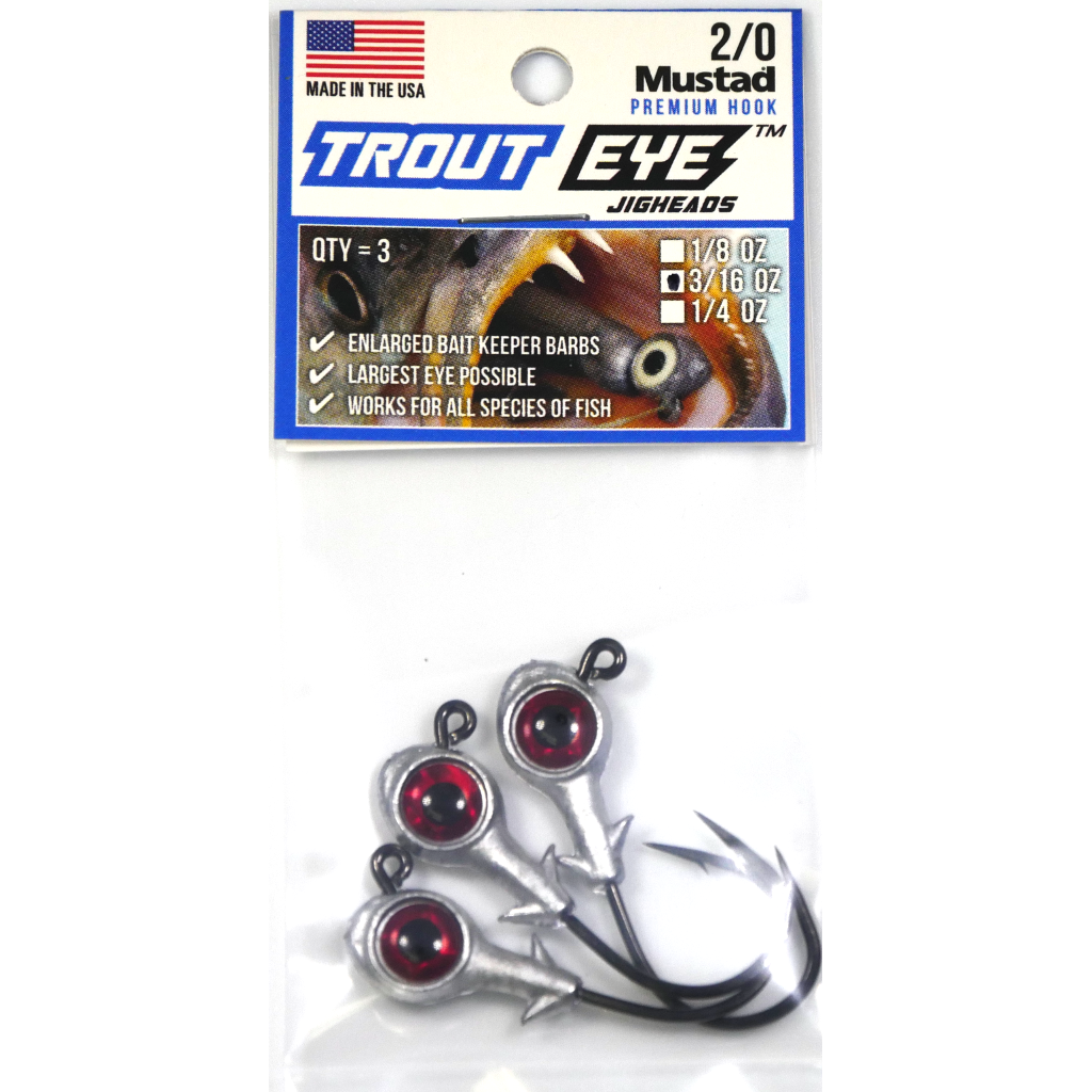 Trout Eye Jigheads 3/16 oz (Retail 3-Pack)
