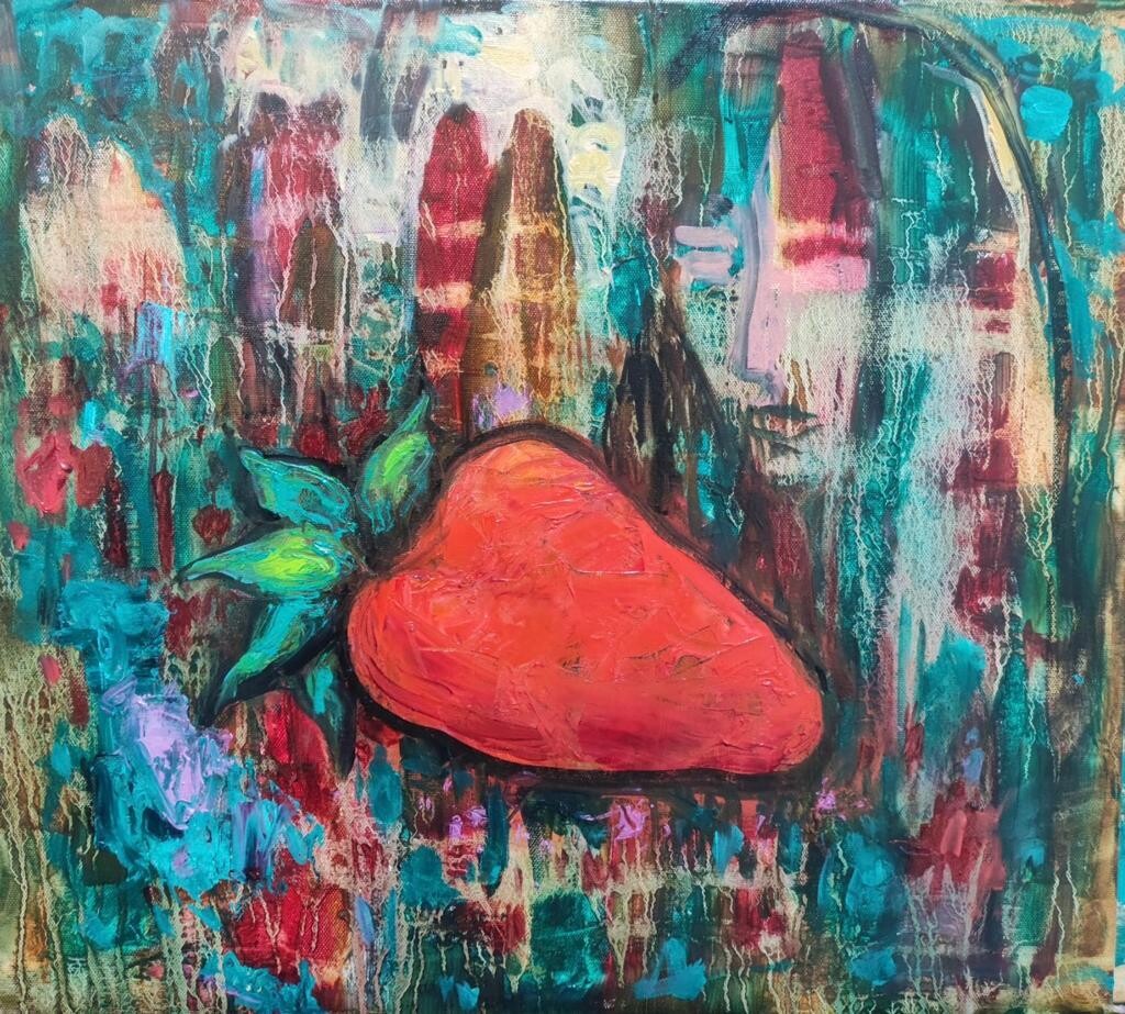 "Strawberry is a ghost"/"Клубника-призрак"