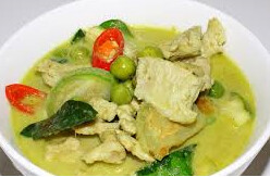 308 Curry vert au porc avec lait de coco