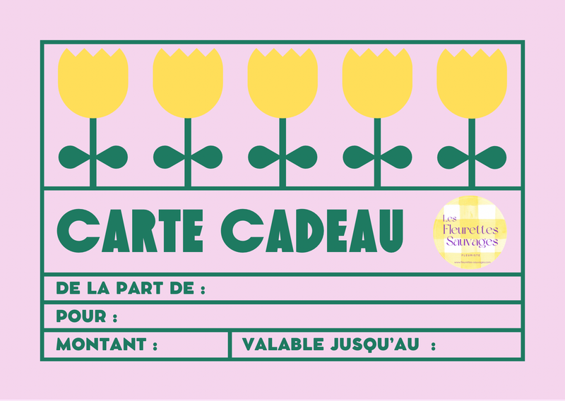 Carte cadeau Fleurettes Sauvages