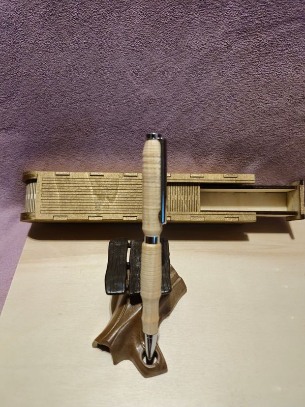 Zirben Holz Kugelschreiber Chrom