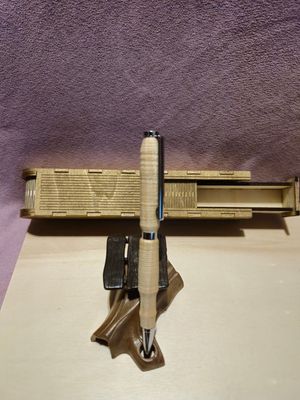 Zirben Holz Kugelschreiber Chrom