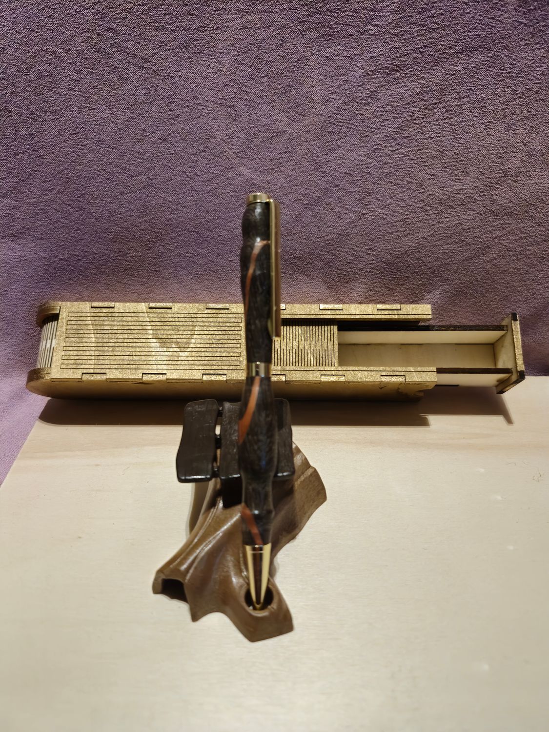 Wenge und Birnen Holz Kugelschreiber