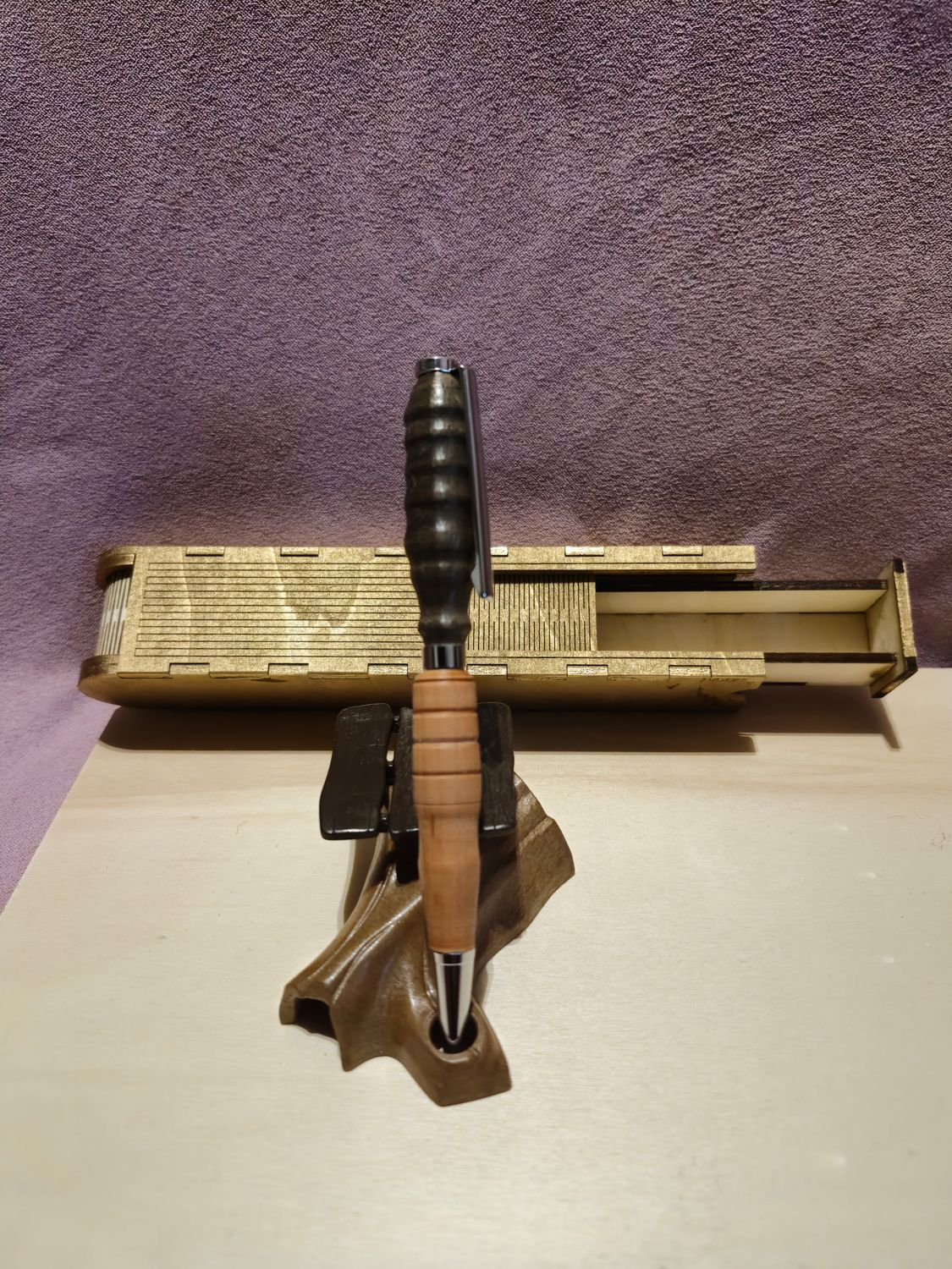 Wenge und Birnen Holz Kugelschreiber