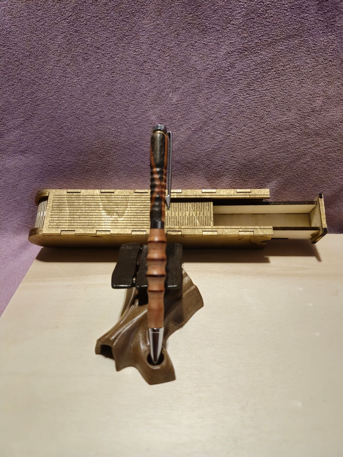 Wenge und Birnen Holz Kugelschreiber