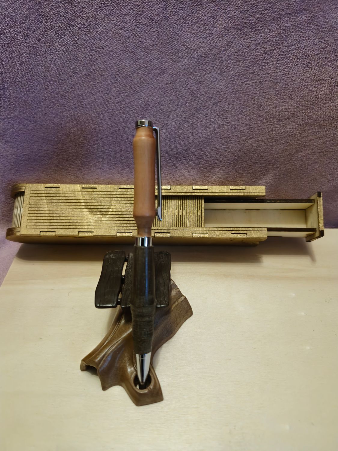 Wenge und Birnen Holz Kugelschreiber