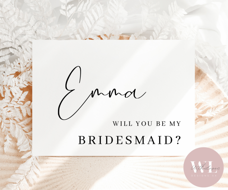 Proposal Card With Custom Name