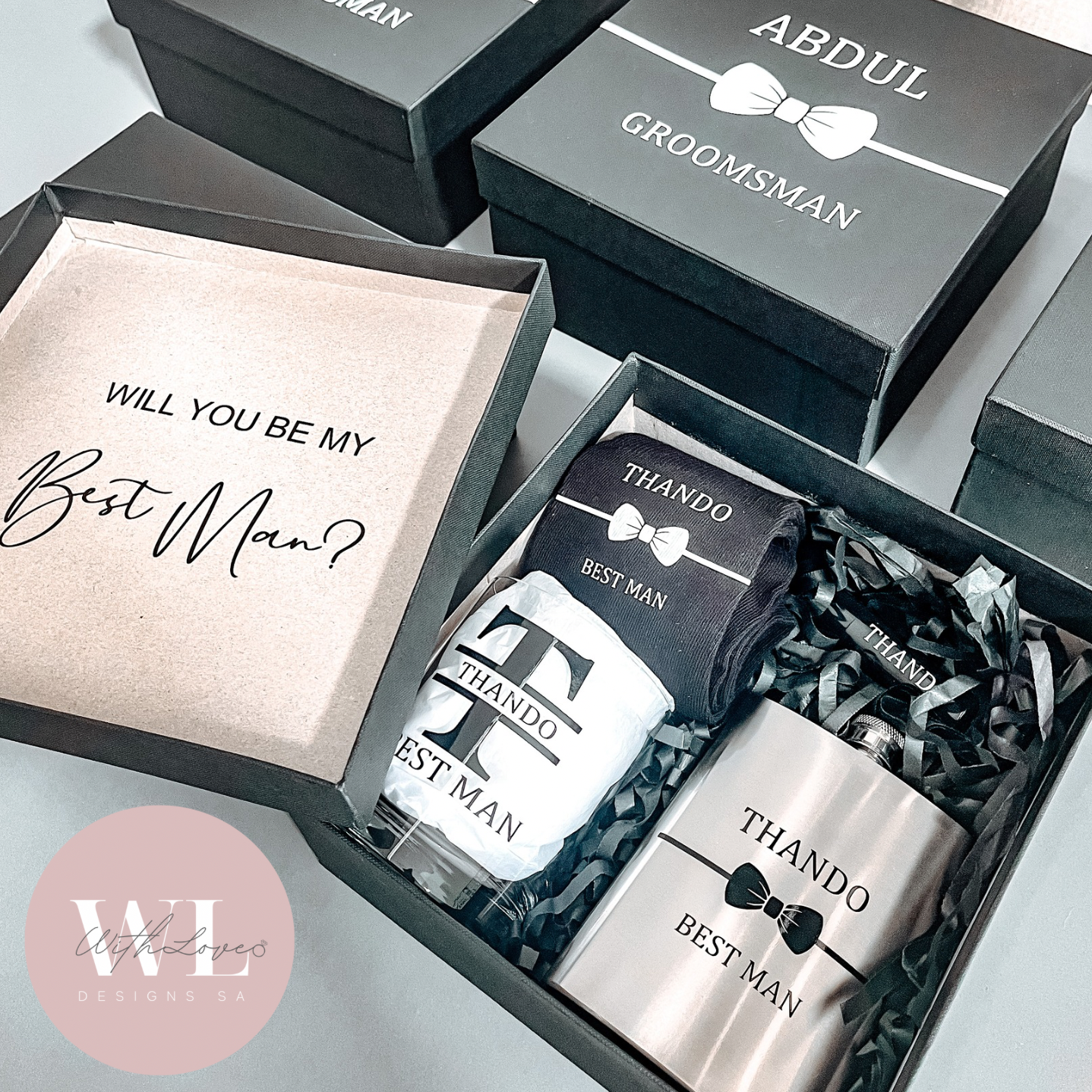 Groomsman Gift Box 1 (Bow Tie Design)