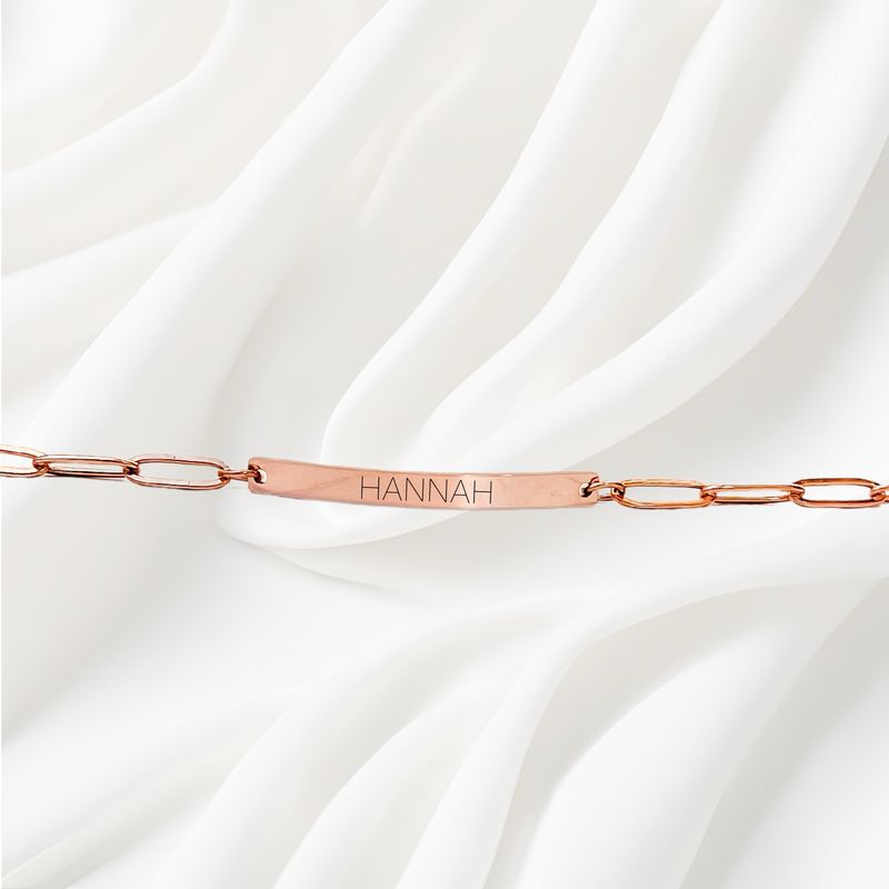 Paperclip Chain Bar Bracelet