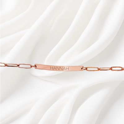 Paperclip Chain Bar Bracelet