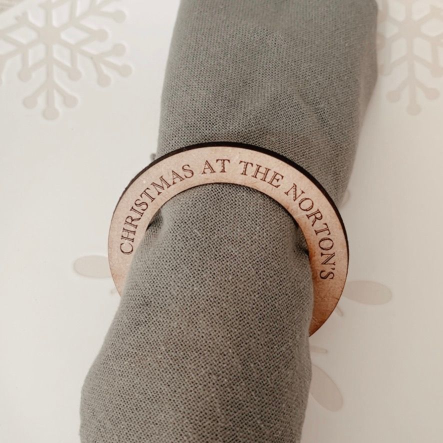 Personalised Napkin Rings Set