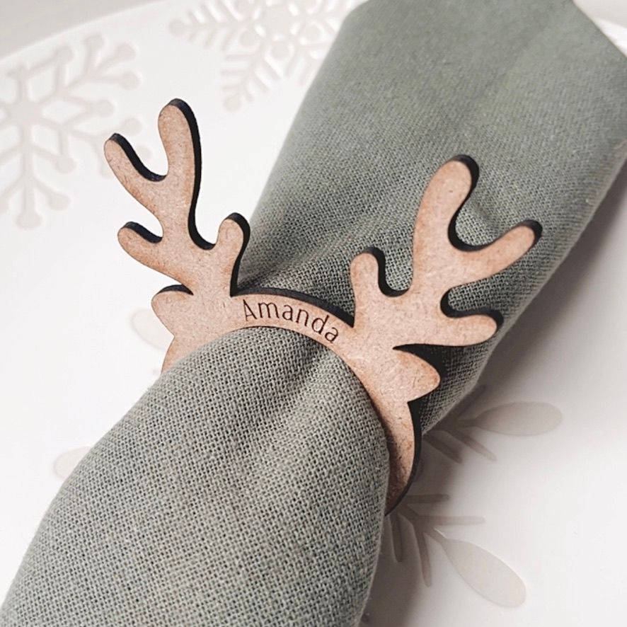 Reindeer Napkin Ring Set