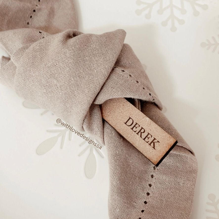 Minimalist Napkin Tag