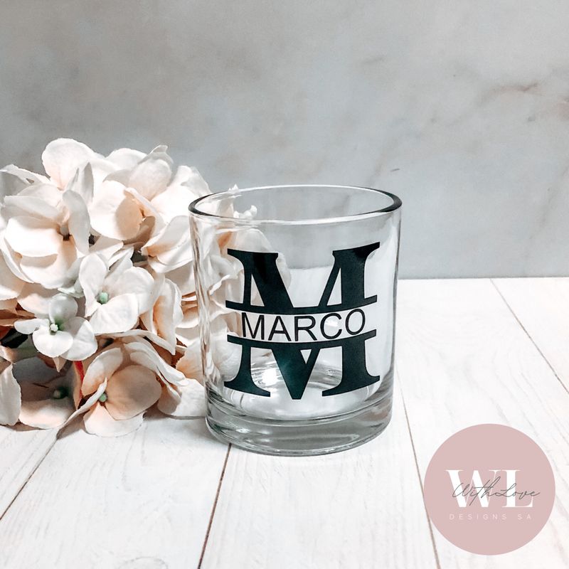 Whiskey Glass - Monogram + Name