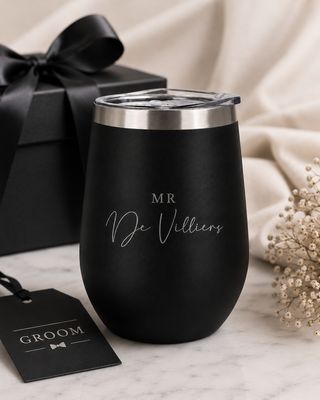 Laser Engraved Tumbler Black