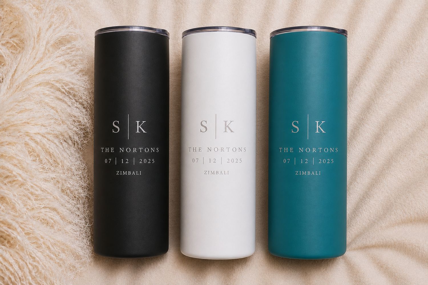 Laser Engraved Skinny Tumbler