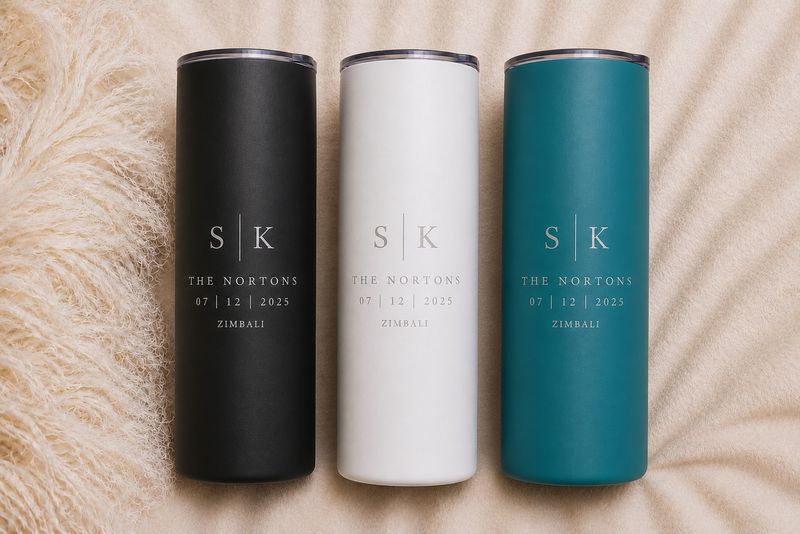 Laser Engraved Skinny Tumbler