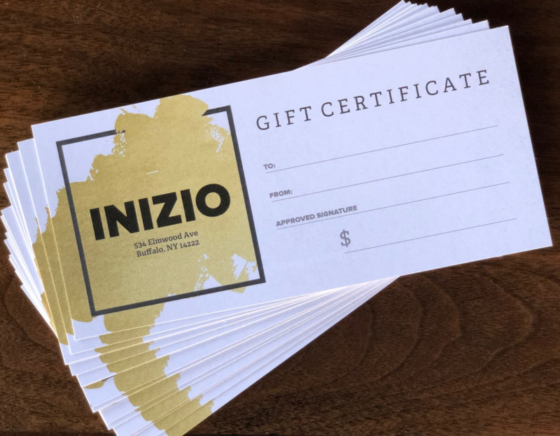 Inizio Gift Certificate