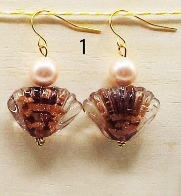Pearls and Shell Earrings