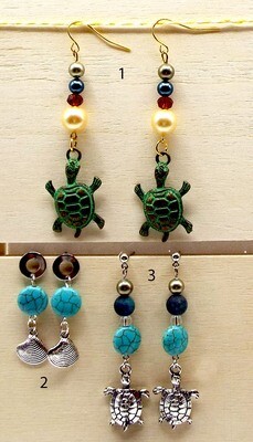 Turtles and Shell earrings