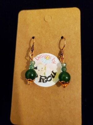 Jade and Strawberry Earrings