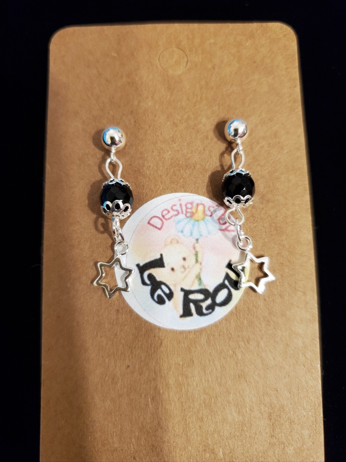 Star of David Earrings with Gemstones