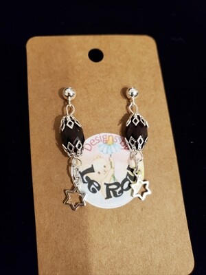 Star of David Earrings with Gemstones