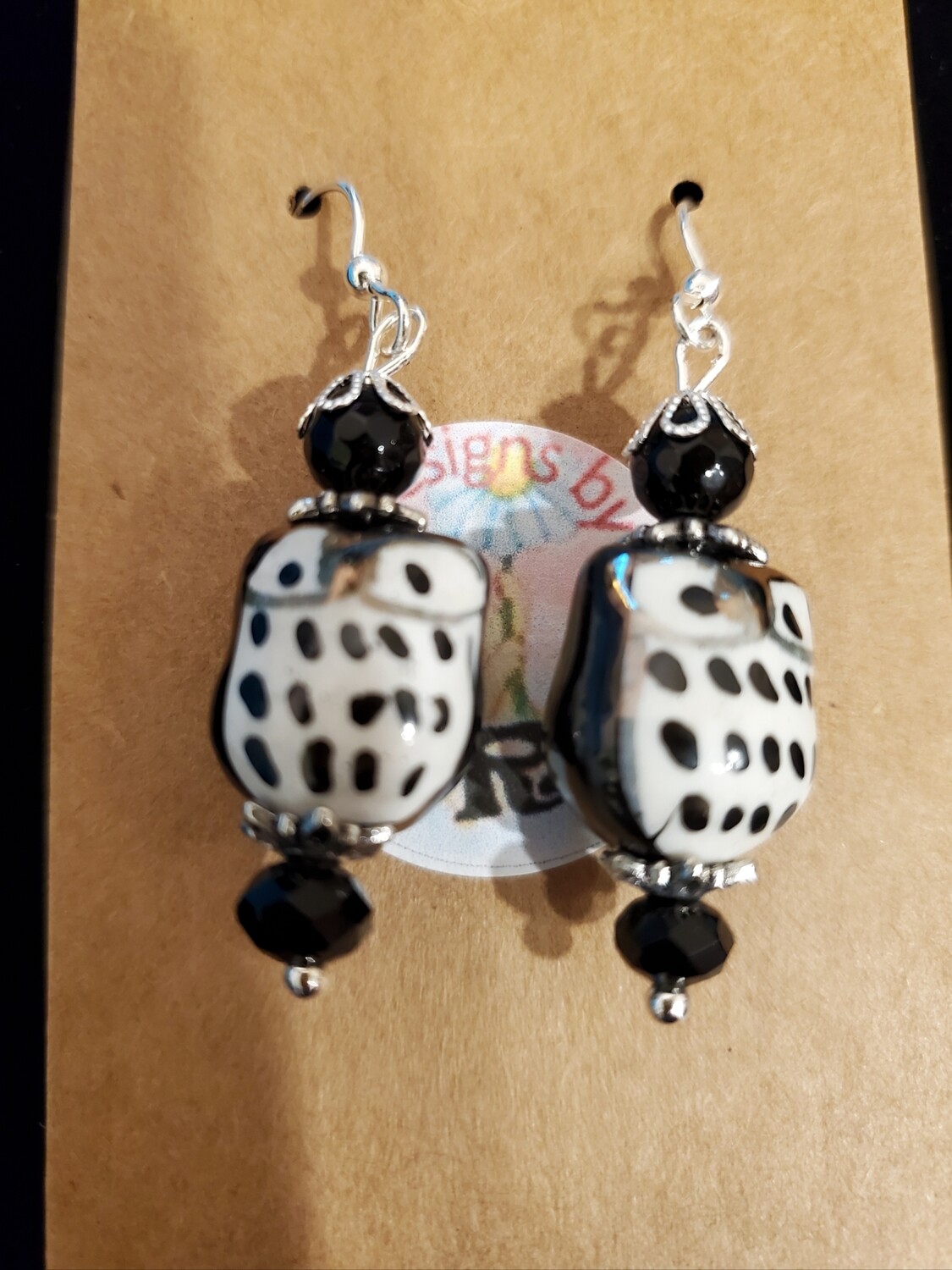 Black Owl Earrings 