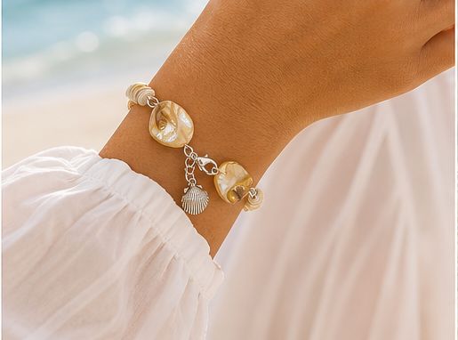 Aurora Borealis Shell Bracelet