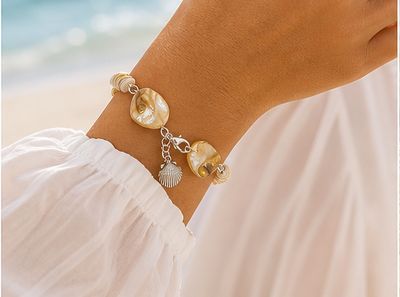 Aurora Borealis Shell Bracelet