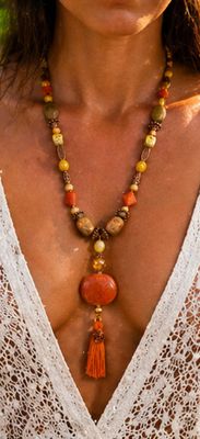 Copper Rose Collection Necklace &amp; Earring Set