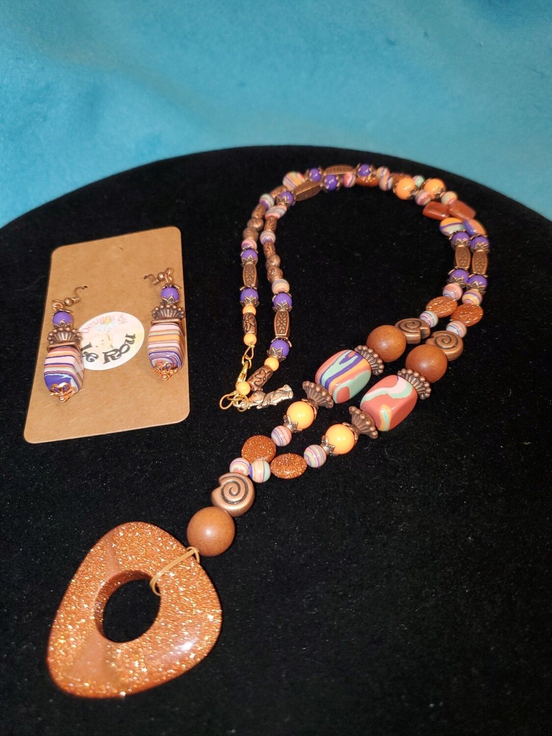 Golden Sands Statement Necklace &amp; Earring Set – Handmade Artisan Jewelry