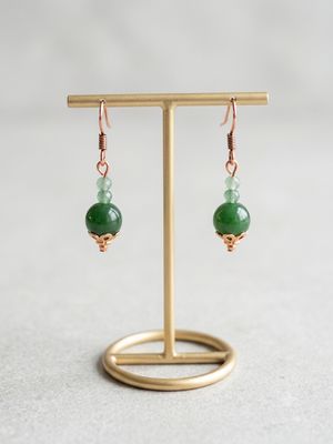 Jade and Strawberry Earrings