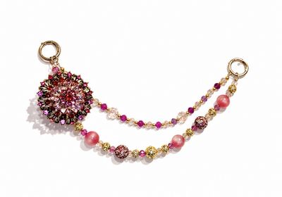 Fuchsia Blossom Purse Charm