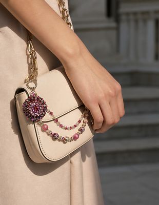 Fuchsia Blossom Purse Charm
