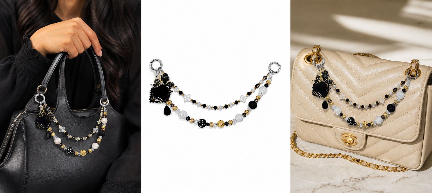 Midnight Glamour Purse Charm