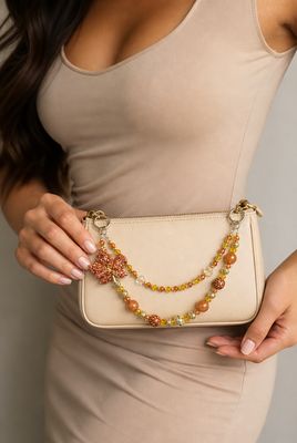 Autumn Maple Sparkle Purse Charm