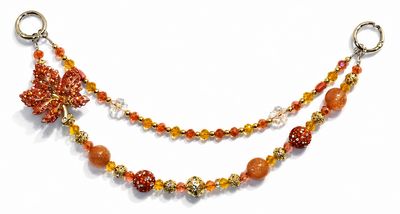 Autumn Maple Sparkle Purse Charm