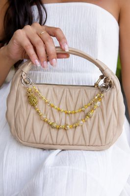 Golden Pineapple Paradise Purse Charm