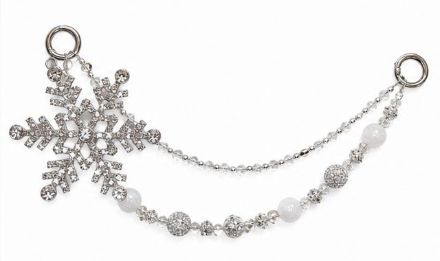 Winter Crystal Snowflake Purse Charm