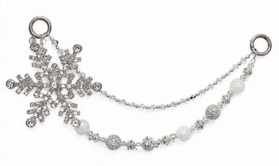Winter Crystal Snowflake Purse Charm