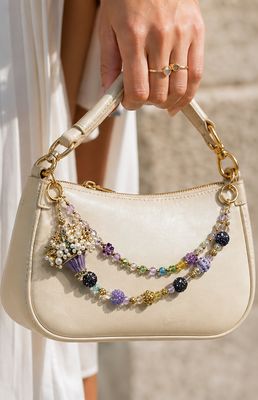 Lavender Pearl Bouquet Purse Charm