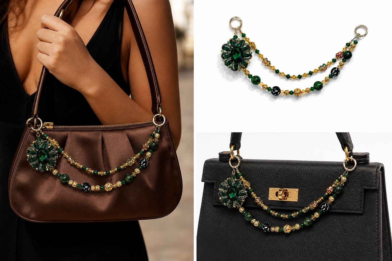 Emerald Majesty Purse Charm
