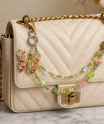 Butterfly Blossom Garden Purse Charm