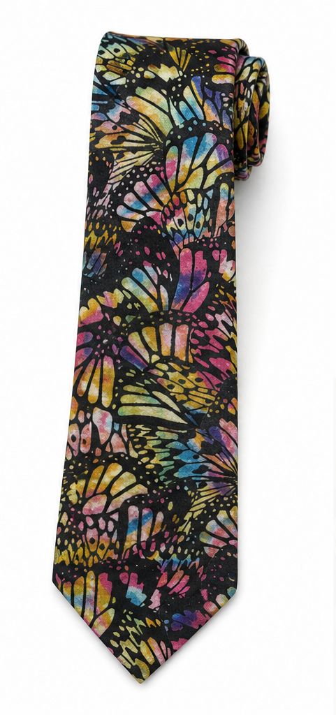 AUIE Butterfly Kaleidoscope Handmade Necktie