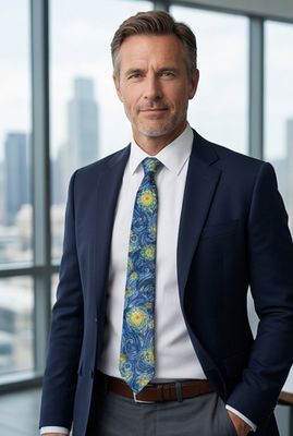 ​AUIE Starry Night Handmade Necktie