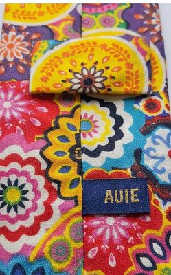 AUIE Colorful Medallion Floral Necktie