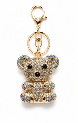 Aurora Teddy Jeweled-Look Bear Purse Charm &amp; Keychain