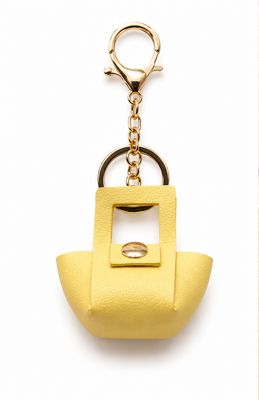 Sunbeam Mini Tote Yellow Keychain &amp; Purse Charm with Gold-Tone Hardware